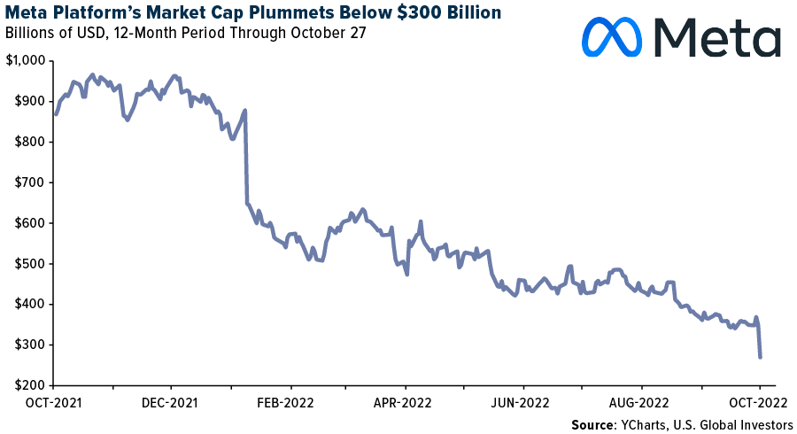 Meta Platform's Market Cap Plummets Below $300 Billion