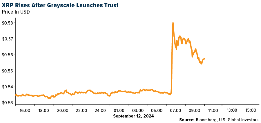 XRP Rises After Grayscale Launches Trust