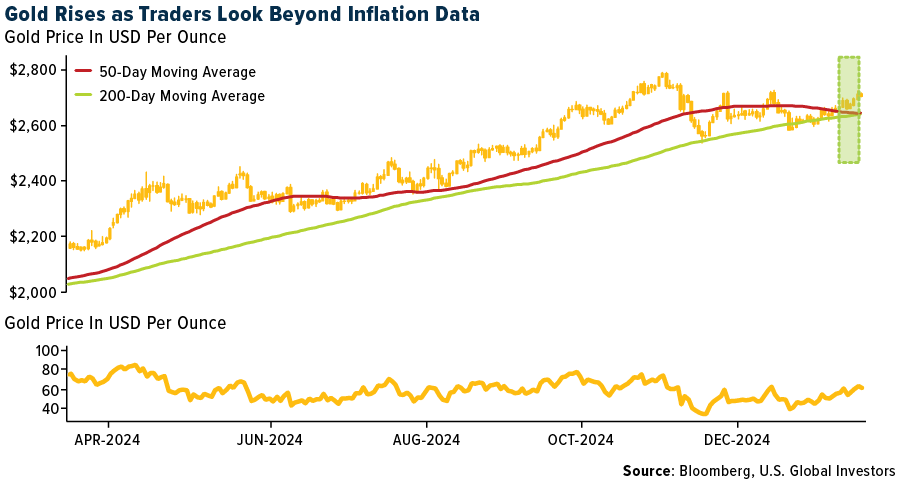 Gold rises as traders look beyond inflation data